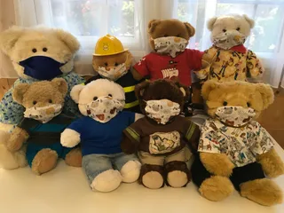 Bears with covid masks